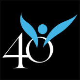 Black,40 Days for Life(logo),150x150cm