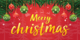 Red, Merry Christmas(graphic),180x90cm