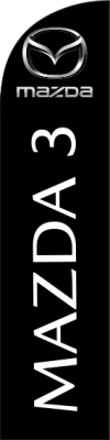 Mazda Logo Black , 75 cm x 300 cm