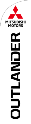 Mitsubishi Outlander, 75 cm x 300 cm Feather Flag