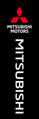 Black, MITSUBISHI(logo),MITSUBISHI(cw),100x300cm