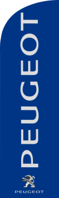 Blue, PEUGEOT(logo),90x300cm