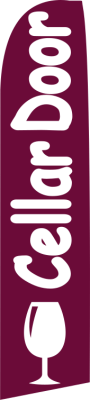 Cellar Door Maroon, 90 cm x 400 cm Feather Flag