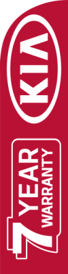  KIA(logo,acw)7 Warranty(logo,acw), Red, 75 cm x 300 cm