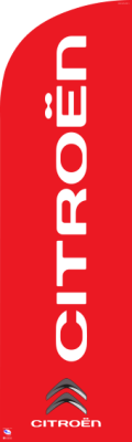 Citroen Logo Red, 90 cm x 300 cm Feather Flag