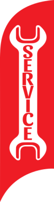 Red, Service,80x300cm