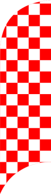 Chequered Red White, 80 cm x 300 cm Feather Flags