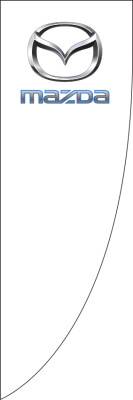 White, Mazda(logo),150x450cm