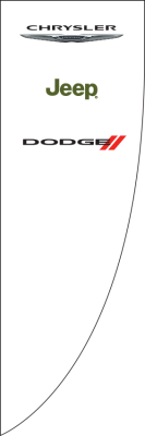 White, CHRYSLER,JEEP,DODGE,150x450cm