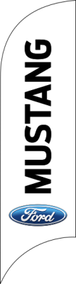 Ford(logo)MUSTANG, White 80x300cm
