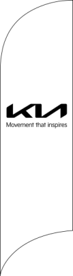 KIA Movement that inspires(logo) White,80cm x 300 cm