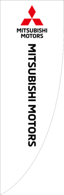 White,MITSUBISHI MOTORS(logo),MITSUBISHI MOTORS(clockwise),150x450cm