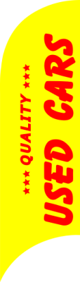 Yellow, Quality USED CARS,80x300cm