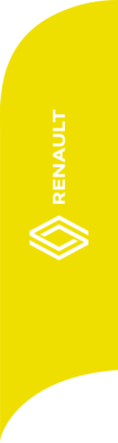 Yellow, White RENAULT(logo,acw),80x300cm