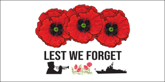White, LEST WE FORGET,180x90cm