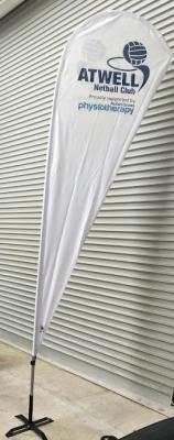 Atwell Netball Club 105 cm x 300 cm Teardrop Flag