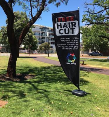 Free Haircut GMU Premier Flag