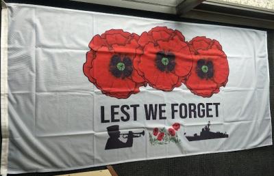 Lest We Forget Custom Flag
