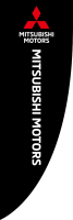Black,MITSUBISHI MOTORS(logo)MITSUBISHI(clockwise),150x450cm
