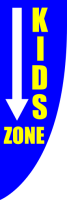Blue, KIDS(stacked)ZONE,90x270cm,Premier Flag