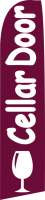 Cellar Door Maroon, 90 cm x 400 cm Feather Flag