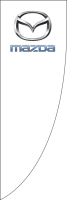 White, Mazda(logo),150x450cm