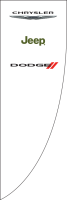 White, CHRYSLER,JEEP,DODGE,150x450cm