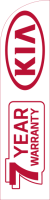 KIA(logo,acw)7 Warranty, White, 75cm x 300 cm
