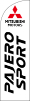 White, MITSUBISHI(logo),PAJERO SPORT,90x300cm