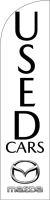 White, Mazda(logo)USED CARS(stacked),75x300cm Feather Flag
