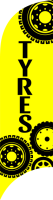 Yellow,Tyres,80x300cm
