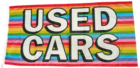 Multi-Color, Used Cars Flag