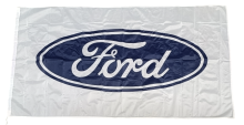 Ford, logo,White Horizontal Flag, 180cm by 90cm