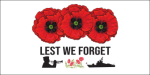 White, LEST WE FORGET,180x90cm